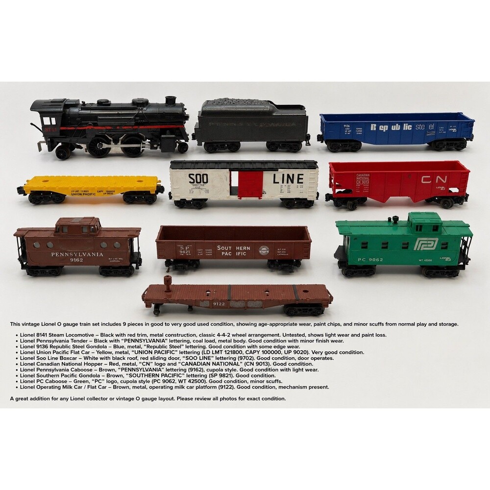 Vintage Lionel No. 8141 O Gauge 0-4-0 Steam Train Set – Original Owner – Working